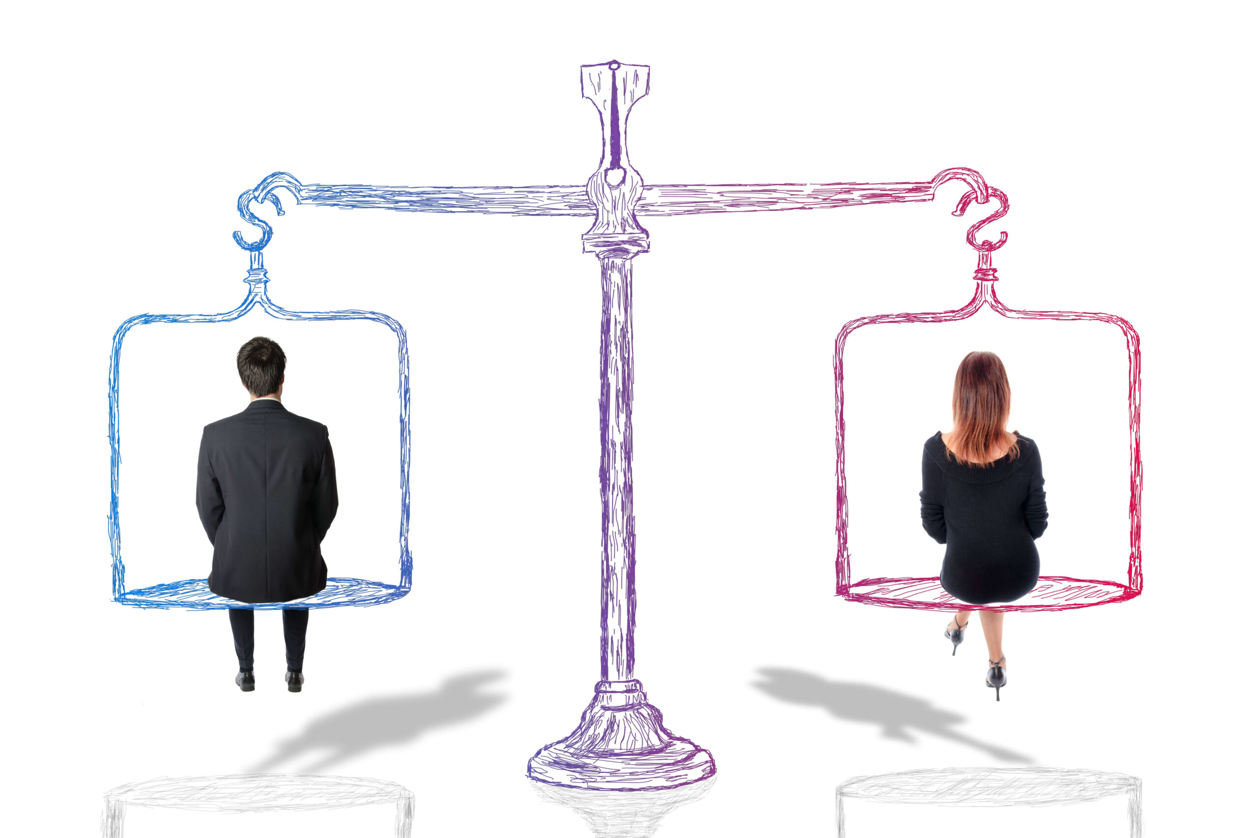 Equality woman man concept